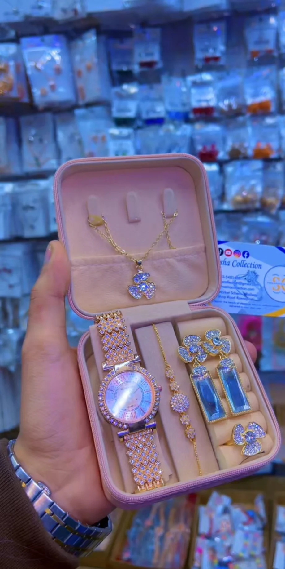 Luxury Necklace, Earrings, Rings & Watch for Women