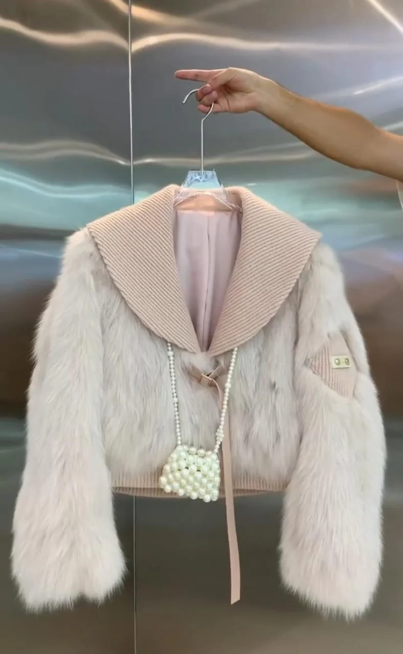 Soft Pink Feathered Sweater