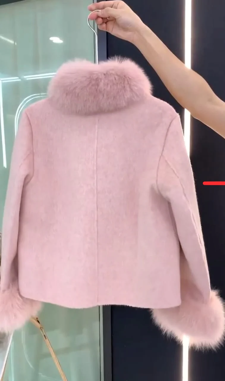 Soft Pink Feathered Sweater