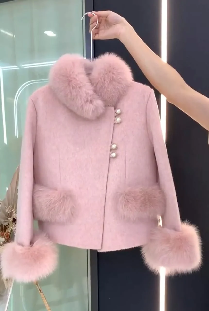 Soft Pink Feathered Sweater - Image 2