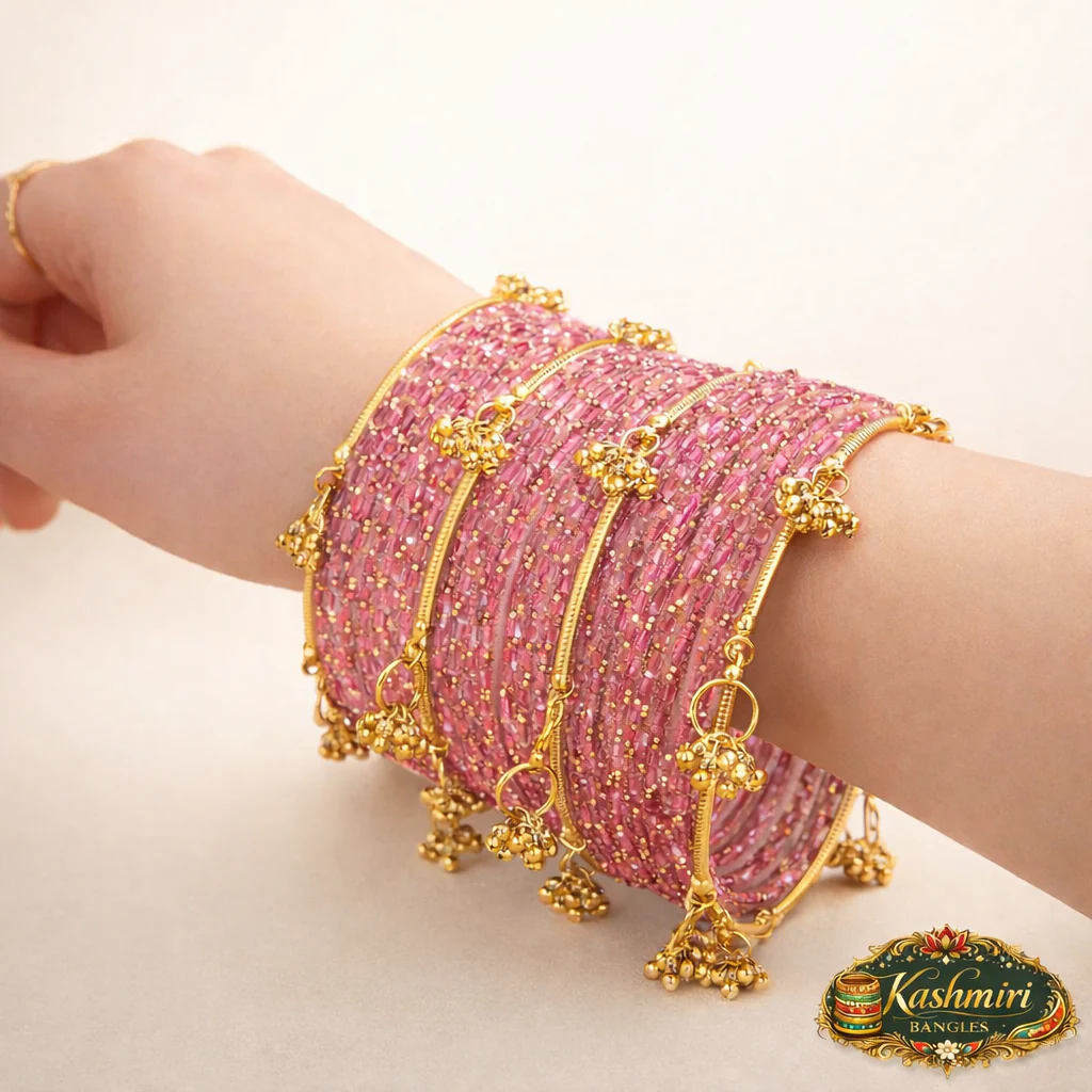Viral Kashmiri Ghungroo Glass Bangles (12 pcs) - Image 4